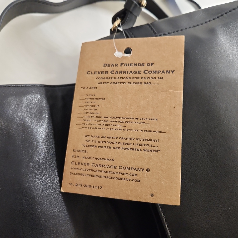Clever Carriage Company Leather Rose Messenger Bag - Picture 9 of 11